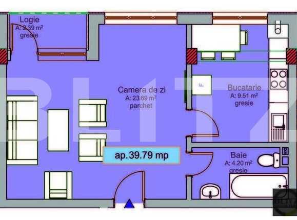 Garsonieră de vânzare Marasti - 15958AV | BLITZ Cluj-Napoca | Poza1