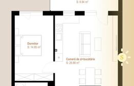 Apartament finisat si partial mobilat, etaj intermediar, zona Vivo 