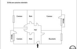 Vanzare apartament 3 camere, 75,31 mp, boxa subsol, zona strazii Bucuresti