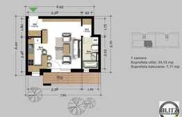 Garsoniera confort sporit, 34,15 mp! Finalizat 2017! Optional garaj si boxa!