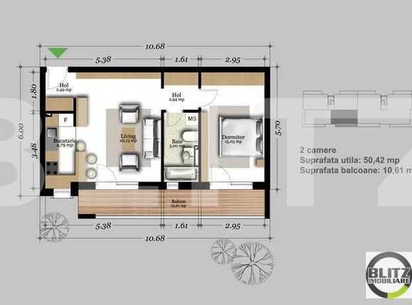 Apartament de vânzare 2 camere Floreşti - 15987AV | BLITZ Cluj-Napoca | Poza1