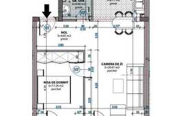 Apartament cu 2 camere, 50 mp, semifinisat, in ansamblu rezidential