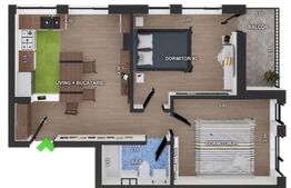 Apartament semifinisat, 3 camere, incalzire in pardoseala, zona Terra