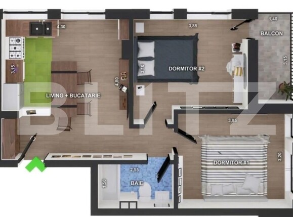 Apartament de vânzare 3 camere Floreşti - 159901AV | BLITZ Cluj-Napoca | Poza1