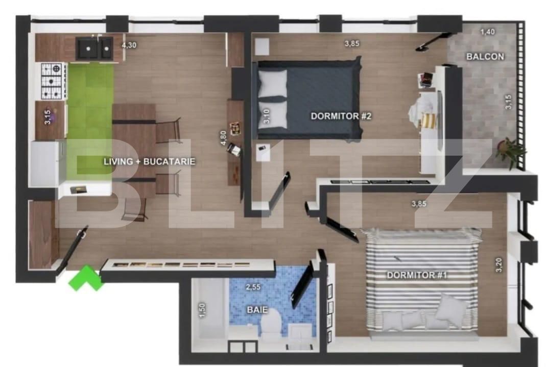 Apartament de vânzare 3 camere Floreşti - 159901AV | BLITZ Cluj-Napoca | Poza1