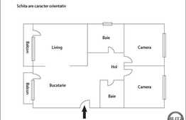 De vanzare apartament 3 camere, 65 mp, boxa subsol, zona strazii Dambovitei