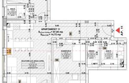 Apartament 3 camere, 68mp, 2bai, terasa 15mp, parcare, zona centrala