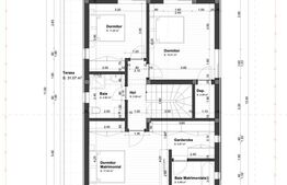 Casa individuala | 5 camere | D + P + E | 186 mp. | Teren 415 mp. 