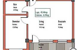 2 camere, 45,44 mp, etaj intermediar, semifinisat, zona strazii Intre Lacuri