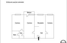 De vanzare apartament cu 3 camere, 69,17 mp, boxa subsol, zona strazii Bucium
