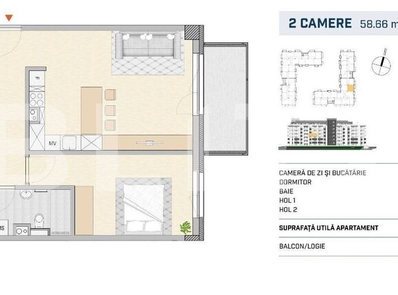 Apartament de vânzare 2 camere Semicentral - 160546AV | BLITZ Cluj-Napoca | Poza1