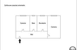 De vanzare apartament 2 camere, 47 mp, decomandat, zona semicentrala!