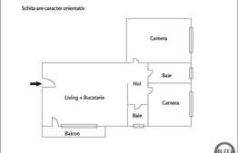 De vanzare apartament 3 camere, 86 mp, semifinisat, zona strazii Traian Vuia