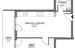 Apartament 2 camere, 40.21mp, finisat, intermediar, parcare subterana, EROILOR