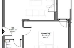 Apartament 2 camere, 53.41mp, finisat, intermediar, parcare subterana, EROILOR