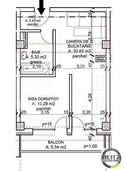 Garsonieră de vânzare Marasti - 16097AV | BLITZ Cluj-Napoca | Poza2