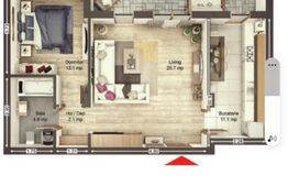 De vânzare apartament 2 camere UNO RESIDENCE