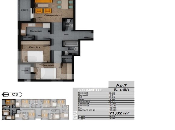 Apartament de vânzare 3 camere Floreşti - 161150AV | BLITZ Cluj-Napoca | Poza2