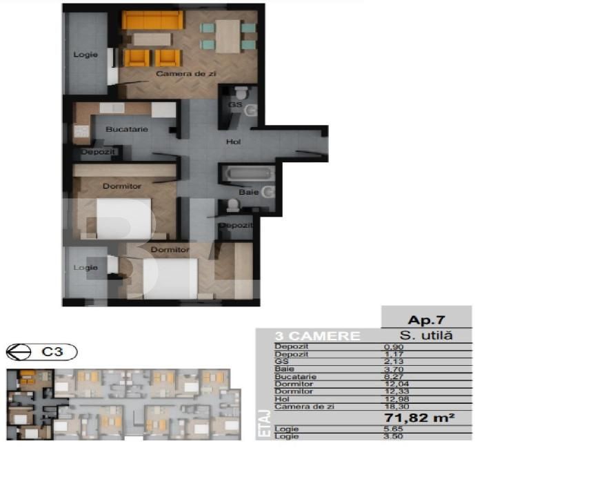 Apartament de vânzare 3 camere Floreşti - 161150AV | BLITZ Cluj-Napoca | Poza2