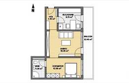 2 camere, 44 mp, terasa, garaj subteran, zona Hotel Golden Tulip