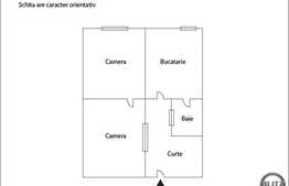 Vanzare apartament 2 camere, 44,5 mp, terasa 13 mp, zona centrala