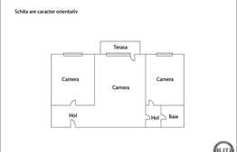 De vanzare apartament 2 camere, 48 mp, etaj intermediar, zona Hermes