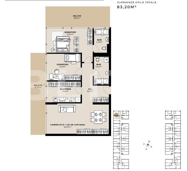 Apartament de vânzare 3 camere Dambul Rotund - 161452AV | BLITZ Cluj-Napoca | Poza2