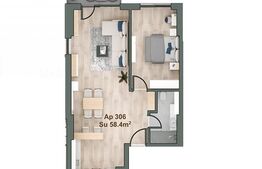 Apartament 2 camere, 58mp, etaj intermediar, bloc Premium, zona Iulius Mall