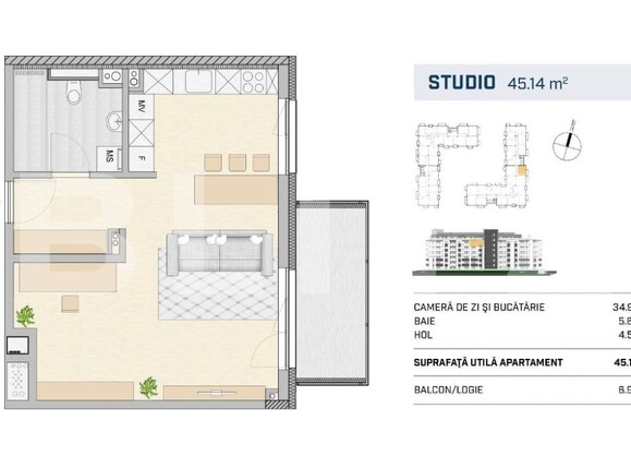 Garsonieră de vânzare Iris - 161705AV | BLITZ Cluj-Napoca | Poza2