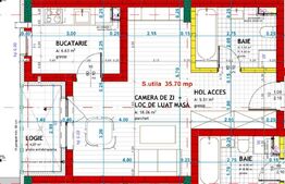 Apartament cu o camera finisat, 36 mp, parter inalt cu balcon, zona Eroilor