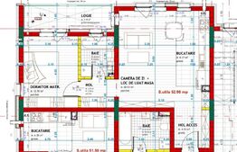 Apartament cu 2 camere, finisat, 53 mp utili, etaj I, zona Eroilor