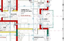Apartament cu 2 camere, finisat, 47 mp utili, etaj I, zona Eroilor