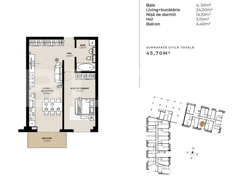 Apartament de vânzare 2 camere Bulgaria - 162157AV | BLITZ Cluj-Napoca | Poza4
