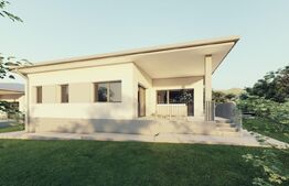 Casa semifinisata pe un nivel, 600mp teren