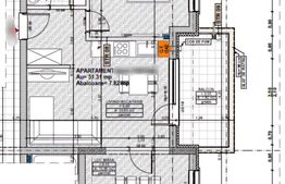 Apartament cu 3 camere, 51mp, intermediar, CF, parcare subterana, zona Cetatii