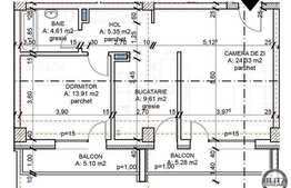2 camere, 57,81 mp, semifinisat, zona strazii Teodor Mihali