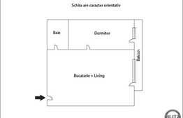 De vanzare apartament 2 camere, 39 mp, garaj, zona Piata 1 Mai