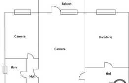 Vanzare apartament cu 2 camere, 44 mp, zona Aleea Bizusa