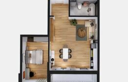 Apartament cu 2 camere, 56mp, intermediar, parcare, zona Vivo