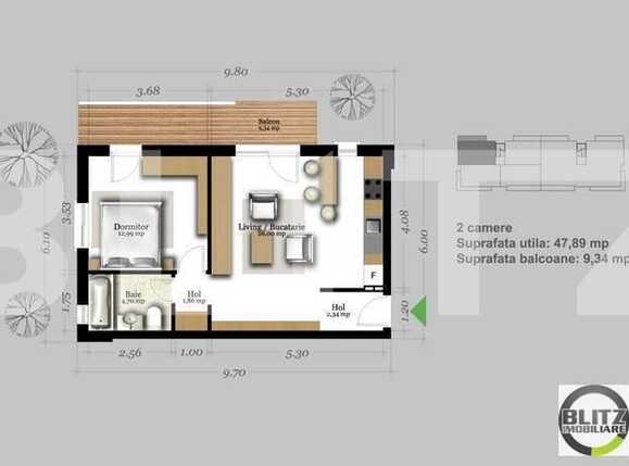 Apartament de vânzare 2 camere Floreşti - 16278AV | BLITZ Cluj-Napoca | Poza1