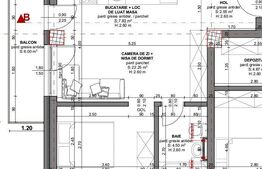 Apartament 2 camere, 37 mp, etaj intermediar, CF, garaj, Beta Residence