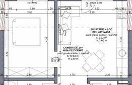 Apartament 2 camere, 41 mp, etaj intermediar, CF, Beta Residence