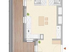 Studio 40 mp | Terasa 21 mp |  Finisat | zona Semicentrala