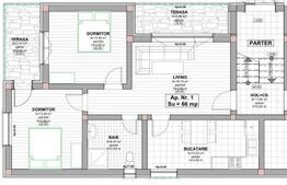 Apartament 3 camere semifinisat, zona centrala Apahida