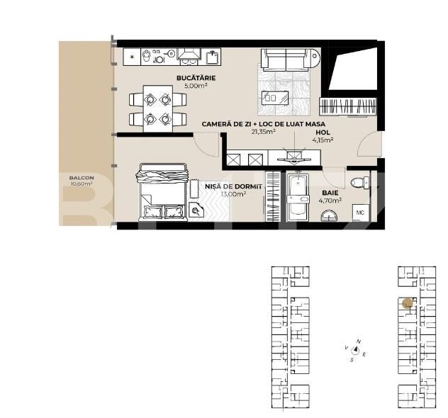 Apartament de vânzare 2 camere Dambul Rotund - 163246AV | BLITZ Cluj-Napoca | Poza2