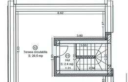 Casa insiruita, 79 mp, terasa 27 mp, gradina 30 mp, parcare inclusa