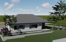 Casa pe un nivel 105 mp cu pod inalt mansardabil de 70mp, teren 500mp, Chinteni