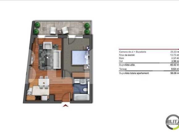 Apartament de vânzare 2 camere Bună Ziua - 16423AV | BLITZ Cluj-Napoca | Poza1