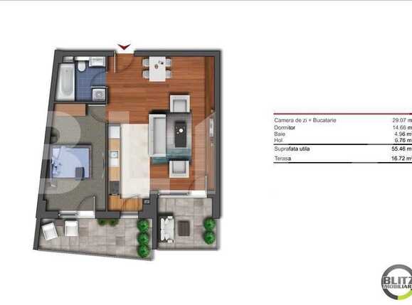 Apartament de vânzare 2 camere Bună Ziua - 16426AV | BLITZ Cluj-Napoca | Poza1