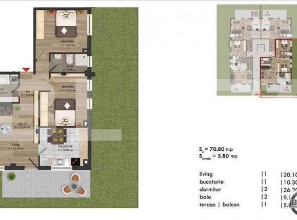 Apartament de vânzare 3 camere Bună Ziua - 16434AV | BLITZ Cluj-Napoca | Poza1